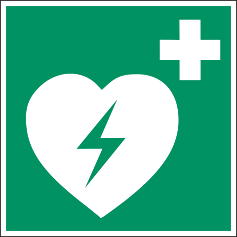 Zeichen für Defibrillator